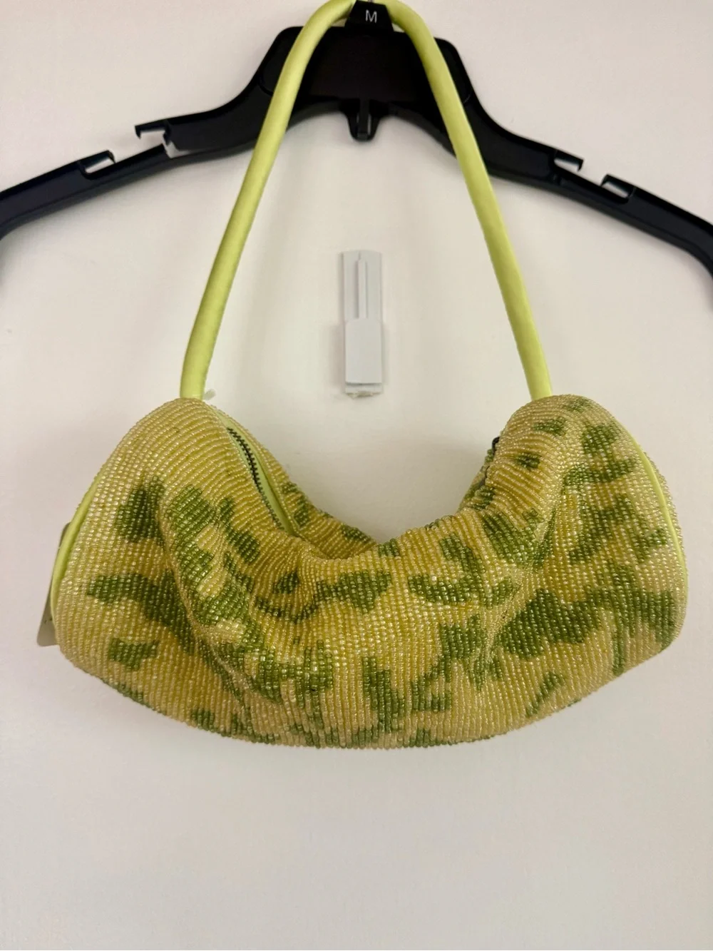 Free People Green Beaded Shoulder Bag